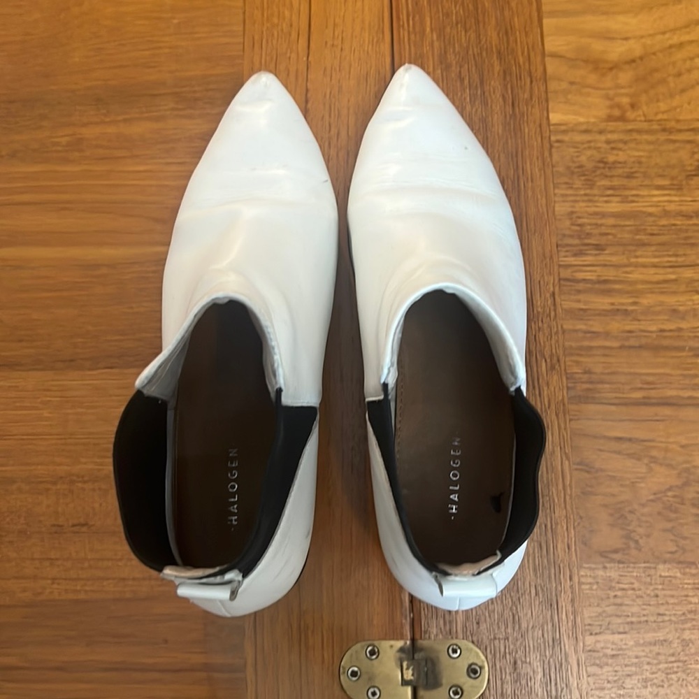 Halogen White Booties - size 8